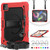 iPad Air 2022 / 2020 10.9 Shockproof Black Silica Gel + Colorful PC Protective Case - Red
