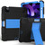 iPad Air 2022 / 2020 10.9 Shockproof Two-Color Silicone Protective Case with Holder - Black + Blue