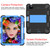 iPad Air 2022 / 2020 10.9 Shockproof Two-Color Silicone Protective Case with Holder - Black + Blue