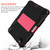iPad Air 2022 / 2020 10.9 Shockproof Two-Color Silicone Protective Case with Holder - Black + Rose Red