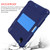 iPad Air 2022 / 2020 10.9 Shockproof Two-Color Silicone Protective Case with Holder - Navy Blue + Blue