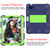 iPad Air 2022 / 2020 10.9 Shockproof Two-Color Silicone Protective Case with Holder - Navy Blue + Green
