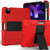 iPad Air 2022 / 2020 10.9 Shockproof Two-Color Silicone Protective Case with Holder - Red + Black