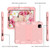 iPad Air 2022 / 2020 10.9 Shockproof Two-Color Silicone Protective Case with Holder - Rose Gold + Rose Gold