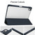 iPad Air 2022 / 2020 10.9 TPU Transparent Back Cover Horizontal Flip Leather Case with Three-folding Holder & Sleep / Wake-up Function / Pen Slot - Blue