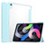 iPad Air 2022 / 2020 10.9 TPU Transparent Back Cover Horizontal Flip Leather Case with Three-folding Holder & Sleep / Wake-up Function / Pen Slot - Mint Green