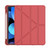 Multi-folding Surface PU Leather Matte Anti-drop Protective TPU Case with Pen Slot iPad Air 2022 / 2020 10.9 - Red