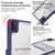Mutural Transparent Holder Tablet Case iPad Air 2022 / 2020 10.9 - Blue