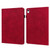 Peacock Embossed Pattern TPU + PU Leather Smart Tablet Case with Sleep / Wake-up iPad Air 2022 / Air 2020 10.9 - Red