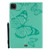 Pressed Printing Butterfly Pattern Horizontal Flip Leather Case with Holder & Card Slots & Wallet & Sleep / Wake-up Function iPad Air 2022 / 2020 10.9 / iPad Pro 11 2020 / 2018 - Green