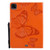Pressed Printing Butterfly Pattern Horizontal Flip Leather Case with Holder & Card Slots & Wallet & Sleep / Wake-up Function iPad Air 2022 / 2020 10.9 / iPad Pro 11 2020 / 2018 - Orange