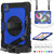 Shockproof Colorful Silicone + PC Protective Case with Holder & Shoulder Strap & Hand Strap & Pen Slot iPad Air 2022 / 2020 10.9 - Black Blue