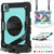 Shockproof Colorful Silicone + PC Protective Case with Holder & Shoulder Strap & Hand Strap & Pen Slot iPad Air 2022 / 2020 10.9 - Black Light Blue