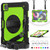 Shockproof Colorful Silicone + PC Protective Case with Holder & Shoulder Strap & Hand Strap & Pen Slot iPad Air 2022 / 2020 10.9 - Black Yellow Green