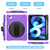 Shockproof Colorful Silicone + PC Protective Case with Holder & Shoulder Strap & Hand Strap iPad Pro 11 2021 / 2020 / 2018 / 2022 / Air 4 2020 - Purple