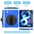 Shockproof Colorful Silicone + PC Protective Case with Holder & Shoulder Strap & Hand Strap iPad Pro 11 2022 / 2021 / 2020 / 2018 / Air 4 2020 - Blue