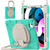 Silicone + PC Protective Case with Holder & Shoulder Strap iPad Air 2022 / 2020 10.9 - Mint Green