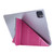 Silk Texture Horizontal Deformation Flip Leather Case with Three-folding Holder iPad Air 2022 / 2020 10.9 - Rose Red