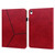 Solid Color Embossed Striped Smart Leather Case iPad Air 2022 / Air 2020 10.9 - Red