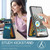 Google Pixel 7 Pro Fierre Shann Crazy Horse Card Holder Back Cover PU Phone Case - Blue