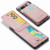 Google Pixel 7a Fierre Shann Crazy Horse Card Holder Back Cover PU Phone Case - Pink