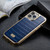 Fierre Shann Crocodile Texture Electroplating PU Phone Case iPhone 11 - Blue