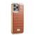 Fierre Shann Crocodile Texture Electroplating PU Phone Case iPhone 11 - Brown