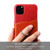 iPhone 11 Fierre Shann Oil Wax Texture Genuine Leather Back Cover Case with 360 Degree Rotation Holder & Card Slot  - Red