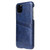 iPhone 11 Fierre Shann Retro Oil Wax Texture PU Leather Case with Card Slots  - Blue