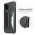 iPhone 11 Pro Fierre Shann Full Coverage Protective Leather Case with Holder & Card Slot  - Black