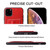 iPhone 11 Pro Fierre Shann Full Coverage Protective Leather Case with Holder & Card Slot  - Red