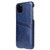 iPhone 11 Pro Fierre Shann Retro Oil Wax Texture PU Leather Case with Card Slots  - Blue