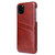 iPhone 11 Pro Fierre Shann Retro Oil Wax Texture PU Leather Case with Card Slots  - Brown