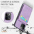 iPhone 11 Pro Max Fierre Shann Crazy Horse Card Holder Back Cover PU Phone Case - Purple