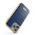 iPhone 12 / 12 Pro Fierre Shann Crocodile Texture Electroplating PU Phone Case - Blue
