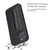 iPhone 12 / 12 Pro Fierre Shann Full Coverage Protective Leather Case with Holder & Card Slot - Black
