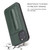 iPhone 12 / 12 Pro Fierre Shann Full Coverage Protective Leather Case with Holder & Card Slot - Green