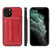 iPhone 12 / 12 Pro Fierre Shann Full Coverage Protective Leather Case with Holder & Card Slot - Red