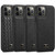 iPhone 12 / 12 Pro Fierre Shann Leather Texture Phone Back Cover Case - Woven Black