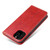 iPhone 12 / 12 Pro Fierre Shann PU Genuine Leather Texture Horizontal Flip Leather Case with Holder & Card Slots & Wallet - Red
