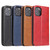 iPhone 12 / 12 Pro Fierre Shann PU Genuine Leather Texture Horizontal Flip Leather Case with Holder & Card Slots & Wallet - Red