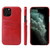 iPhone 12 / 12 Pro Fierre Shann Retro Oil Wax Texture PU Leather Case with Card Slots - Red