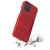 iPhone 12 / 12 Pro Fierre Shann Retro Oil Wax Texture PU Leather Case with Card Slots - Red