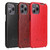 iPhone 12 / 12 Pro Fierre Shann Retro Oil Wax Texture Vertical Flip PU Leather Case - Red