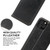 iPhone 12 / 12 Pro Fierre Shann Retro Tree Bark Texture PU Magnetic Horizontal Flip Leather Case with Holder & Card Slots & Wallet - Black