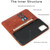iPhone 12 / 12 Pro Fierre Shann Retro Tree Bark Texture PU Magnetic Horizontal Flip Leather Case with Holder & Card Slots & Wallet - Brown