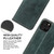 iPhone 12 / 12 Pro Fierre Shann Retro Tree Bark Texture PU Magnetic Horizontal Flip Leather Case with Holder & Card Slots & Wallet - Green