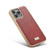 iPhone 12 / 12 Pro Fierre Shann Snake Texture Electroplating PU Phone Case - Red