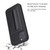 iPhone 12 mini Fierre Shann Full Coverage Protective Leather Case with Holder & Card Slot - Black