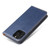 iPhone 12 mini Fierre Shann PU Genuine Leather Texture Horizontal Flip Leather Case with Holder & Card Slots & Wallet - Blue
